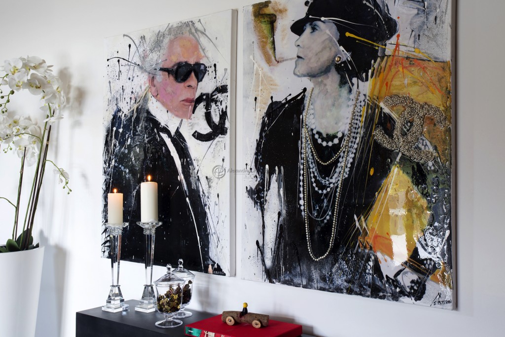 Karl and Coco painting