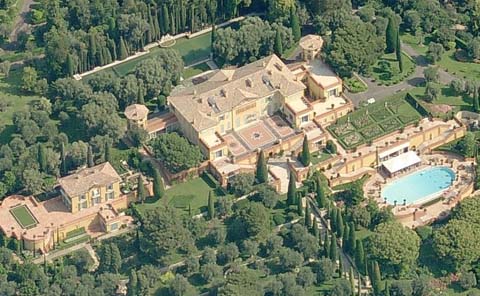 Aerial view of Villa La Leopolda