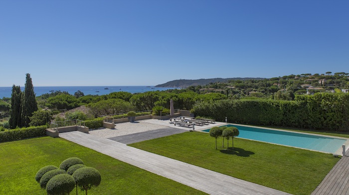 Villa de luxe à Saint Tropez, composée de 7 chambres, pour une surface habitable de  m².